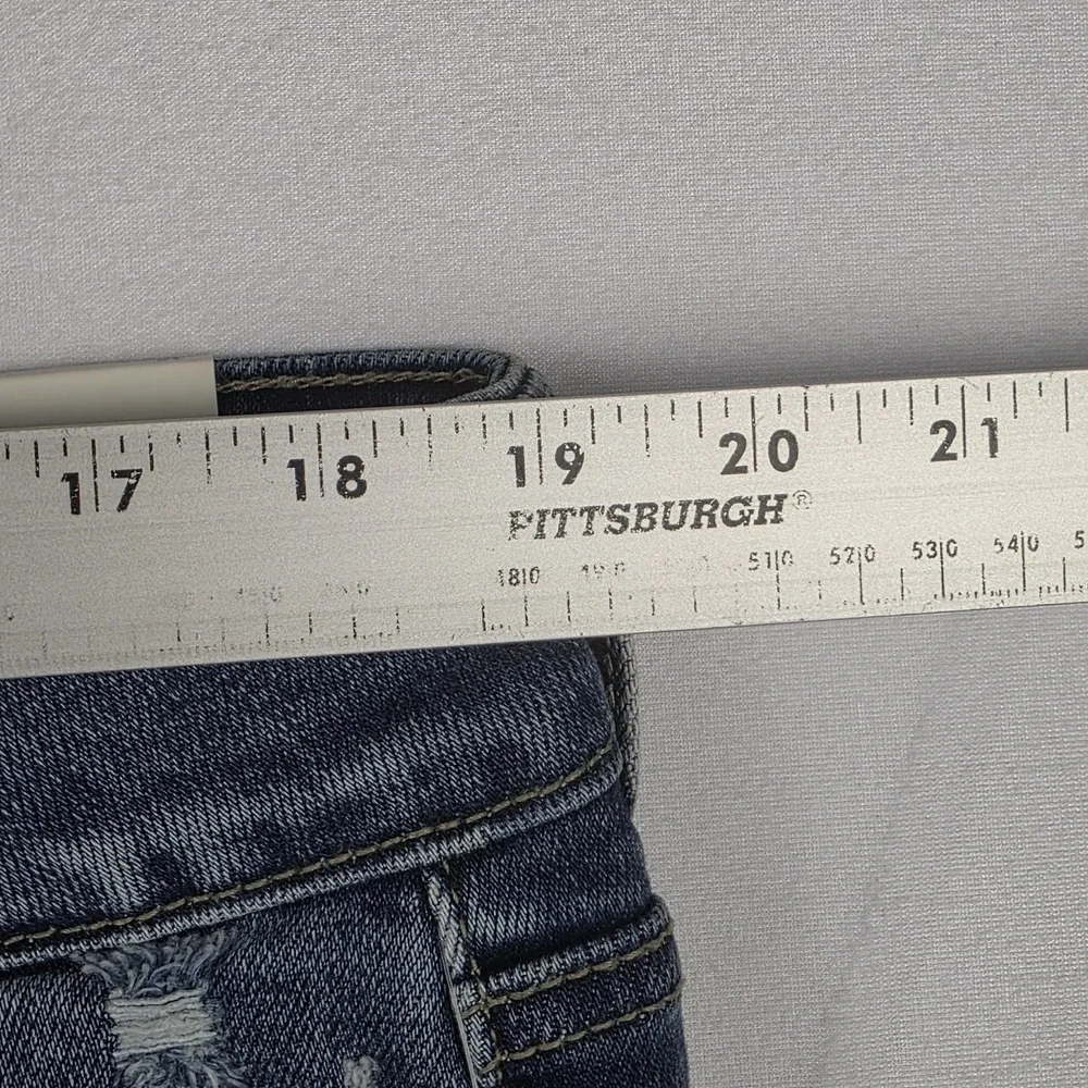 KanCan Shorts‎ Womens Size 18 High Rise Distressed Blue Denim Bottoms New